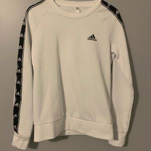 White and black Adidas sweatshirt